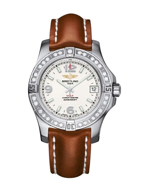 Breitling Colt 36 Diamond / Pearl / Calf • A7438953.A772.412X 